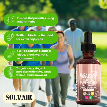 Solvair® Natural Wormwood Black Walnut Parasite Detox